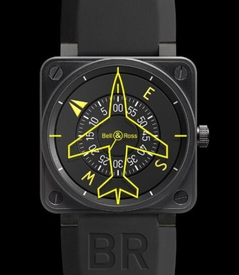 Bell & Ross Replica Watch BR 01 Heading Indicator AVIATION BR 01-92 HEADING INDICATOR Balck PVD Steel